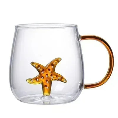 The Celestial Tide – Hand-Blown Starfish Figurine Glass