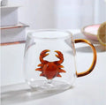 The Shoreline Guardian – Hand-Blown Coastal Crab Figurine Glass